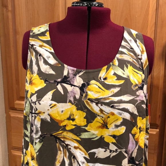 NWT Evri High-Low printed Midi dress - Picture 3 of 5